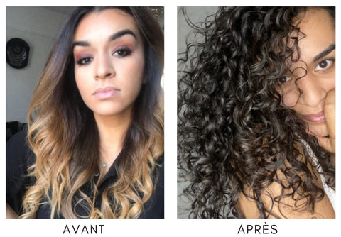 La transition cheveux bouclés de Rime