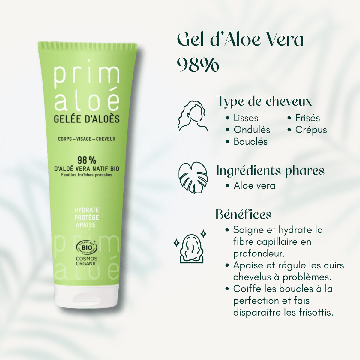Gel d’Aloe Vera 98%