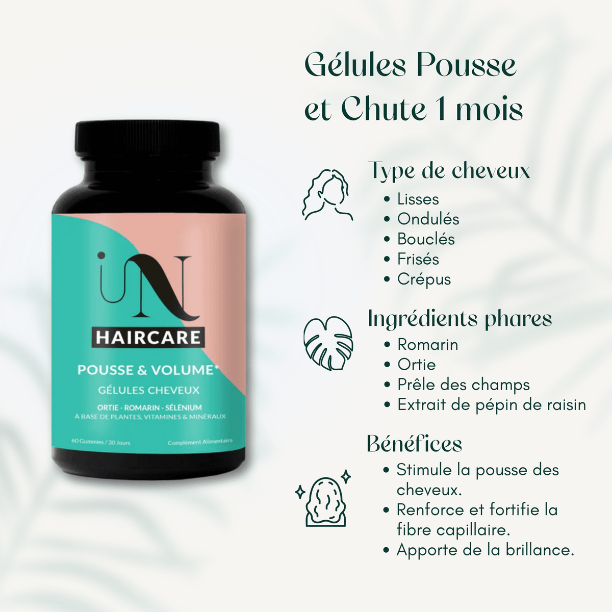 Gélules Pousse et Chute 1 mois