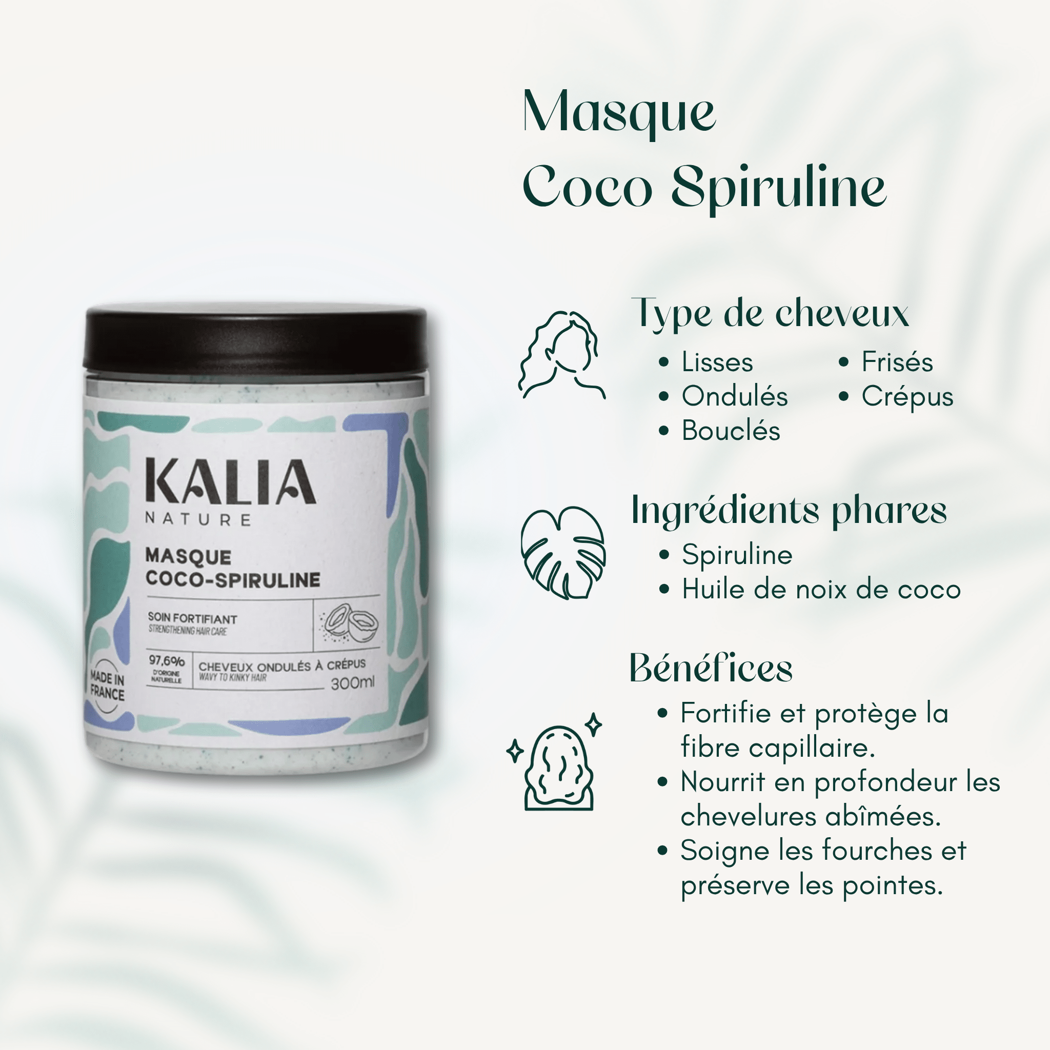 Masque Coco Spiruline