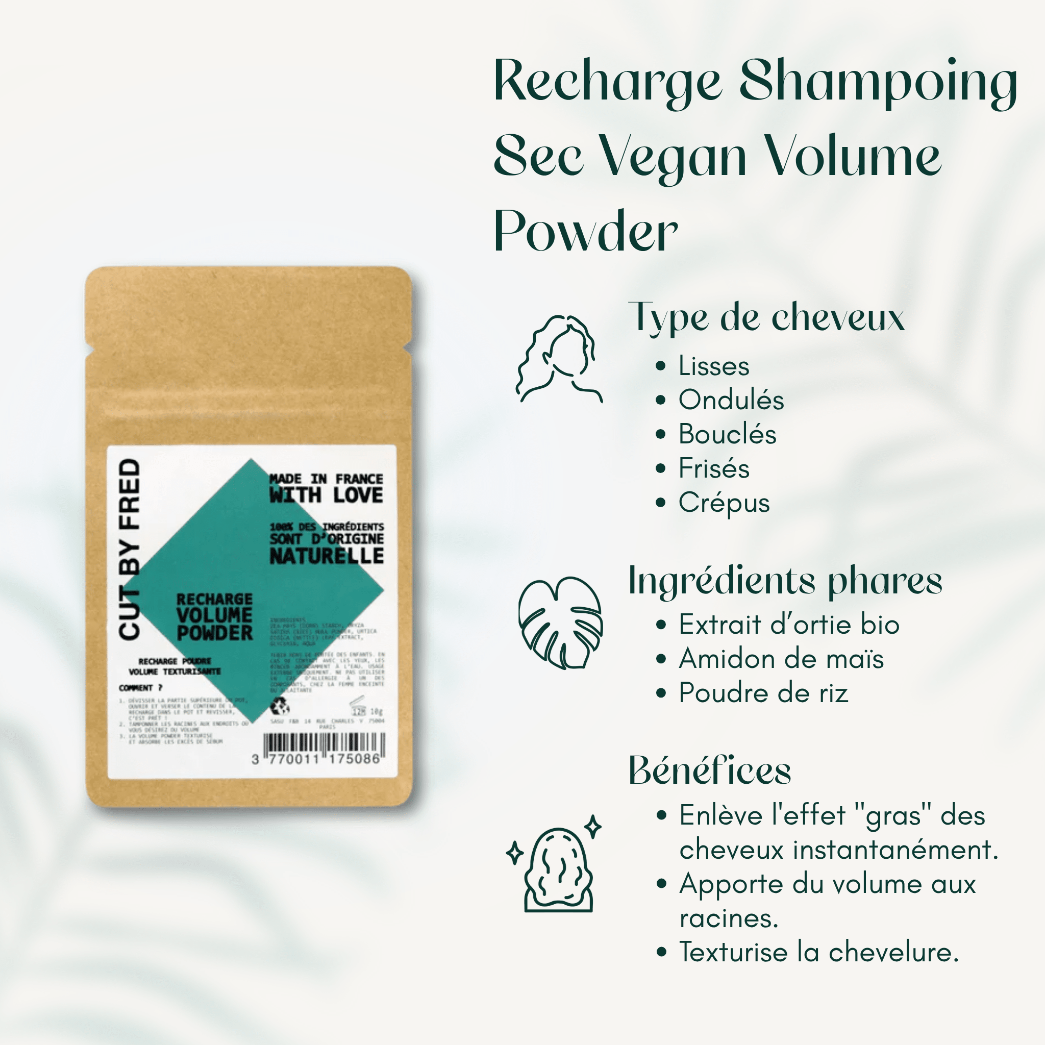 Recharge Shampoing Sec Vegan Volume Powder