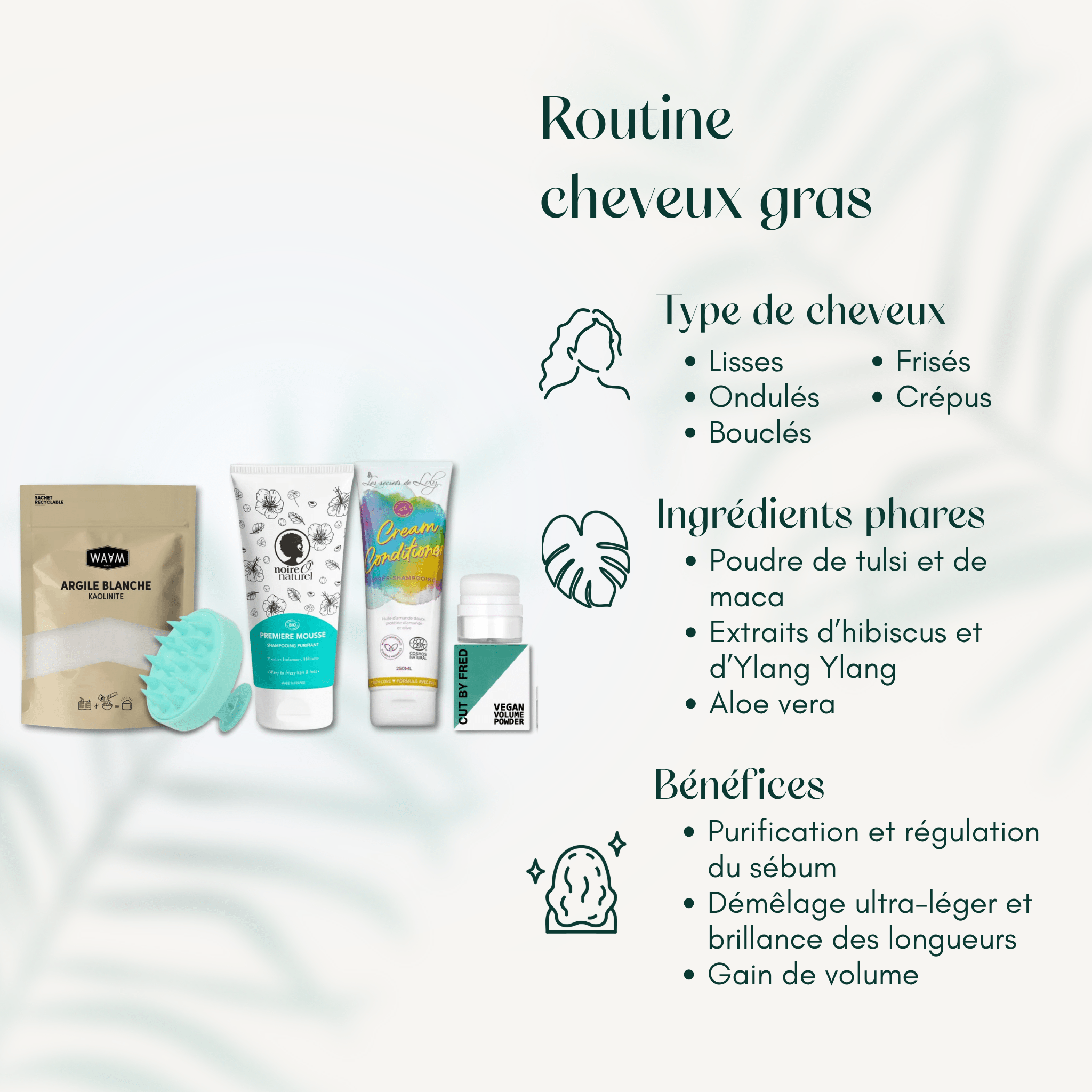Routine cheveux gras