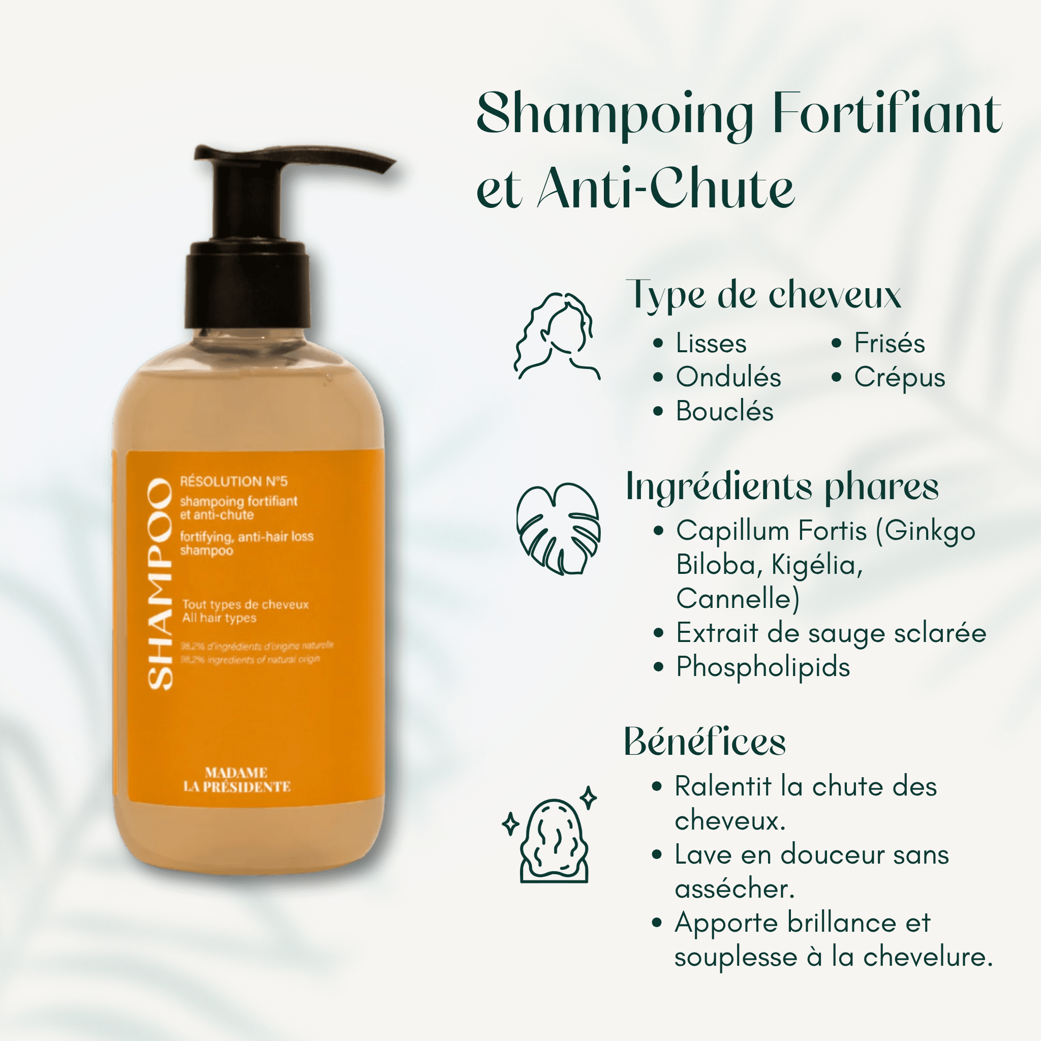Shampoing Fortifiant et Anti-Chute