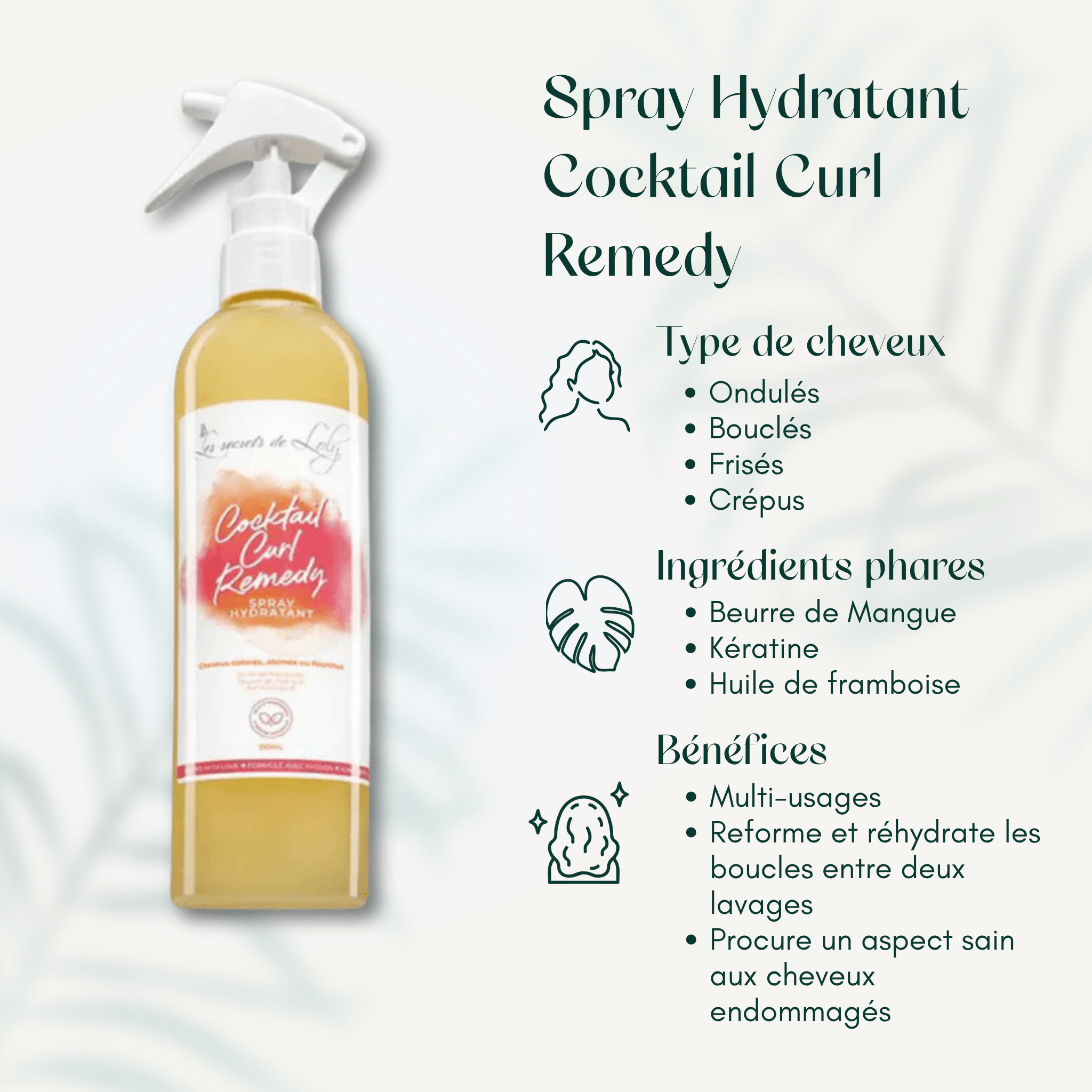 Spray Hydratant Cocktail Curl Remedy