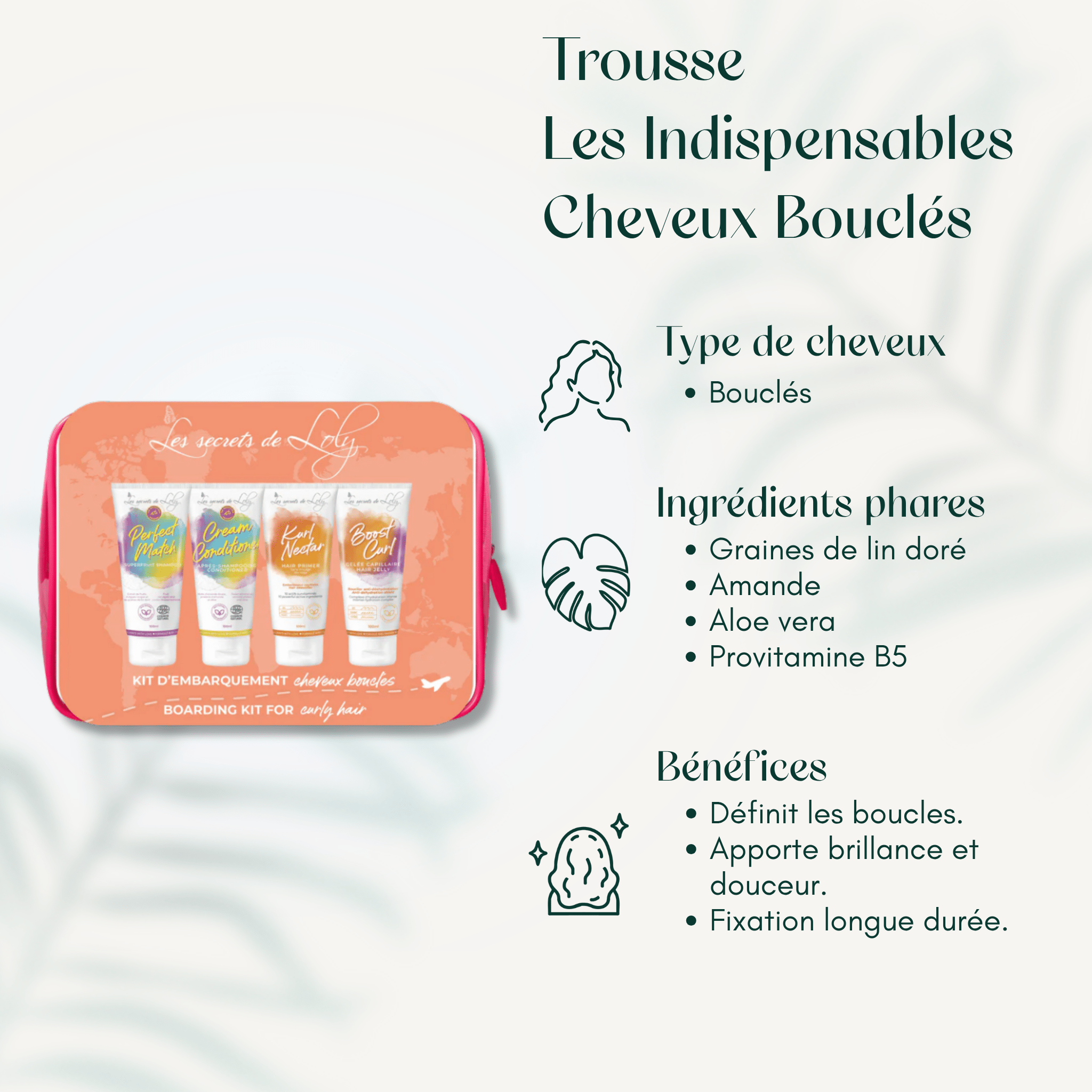 Trousse Les Indispensables Cheveux Bouclés