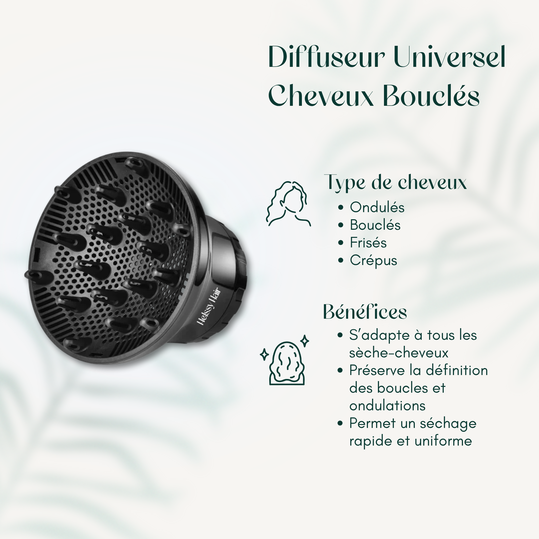 Diffuseur Universel Cheveux Bouclés