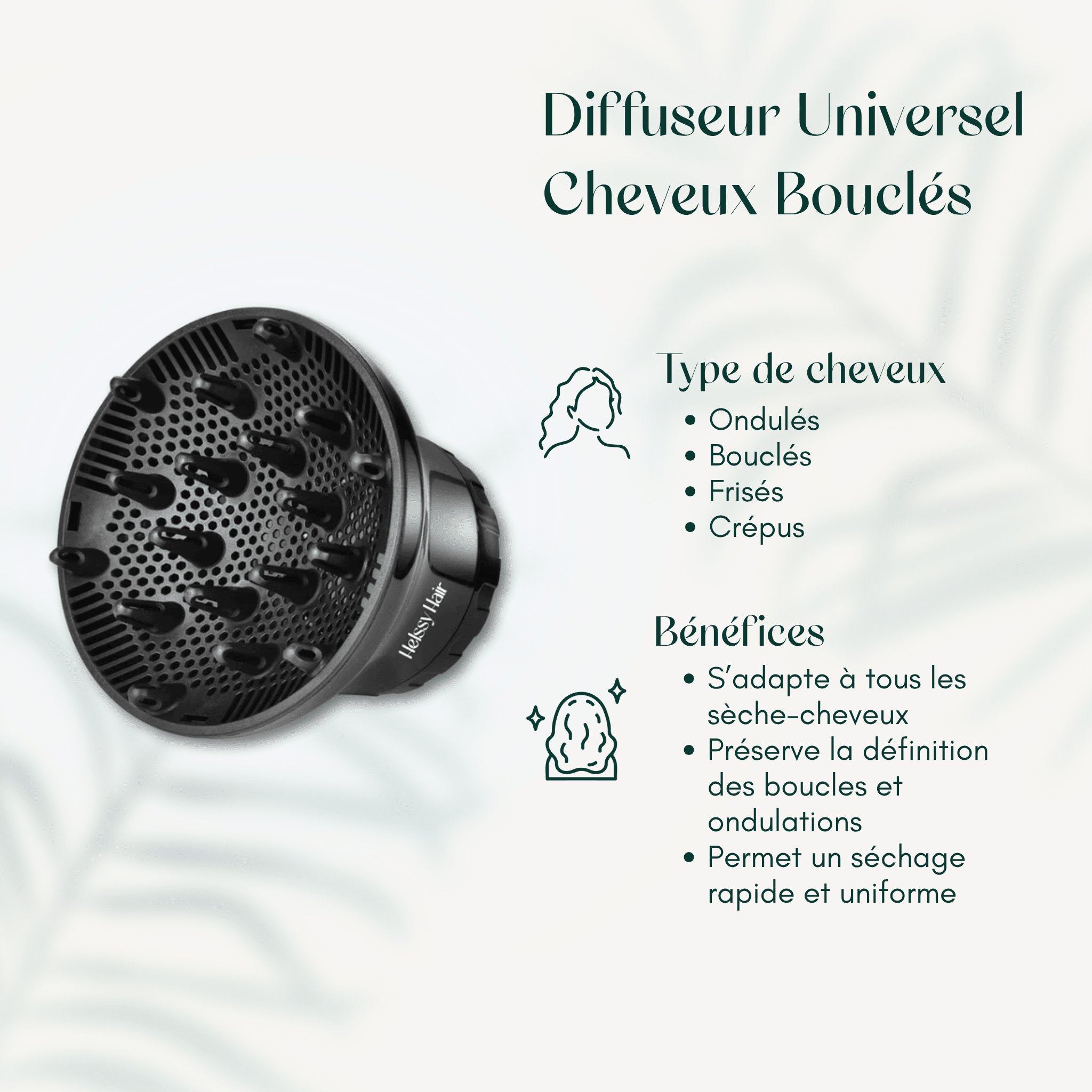 Diffuseur Universel Cheveux Bouclés