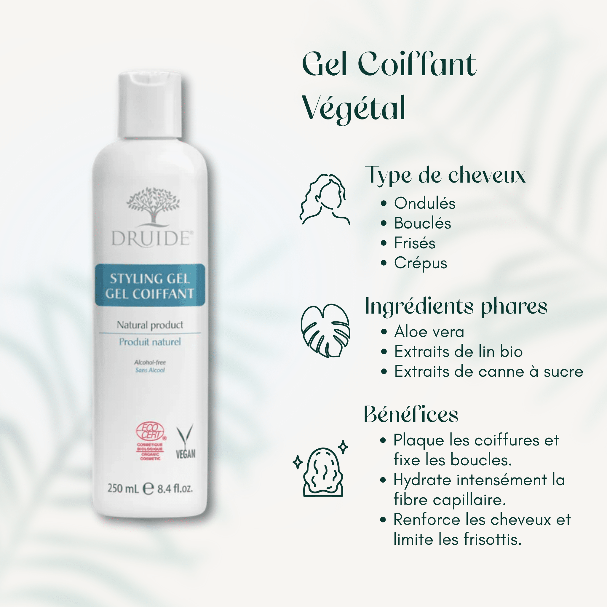 Gel Coiffant Végétal
