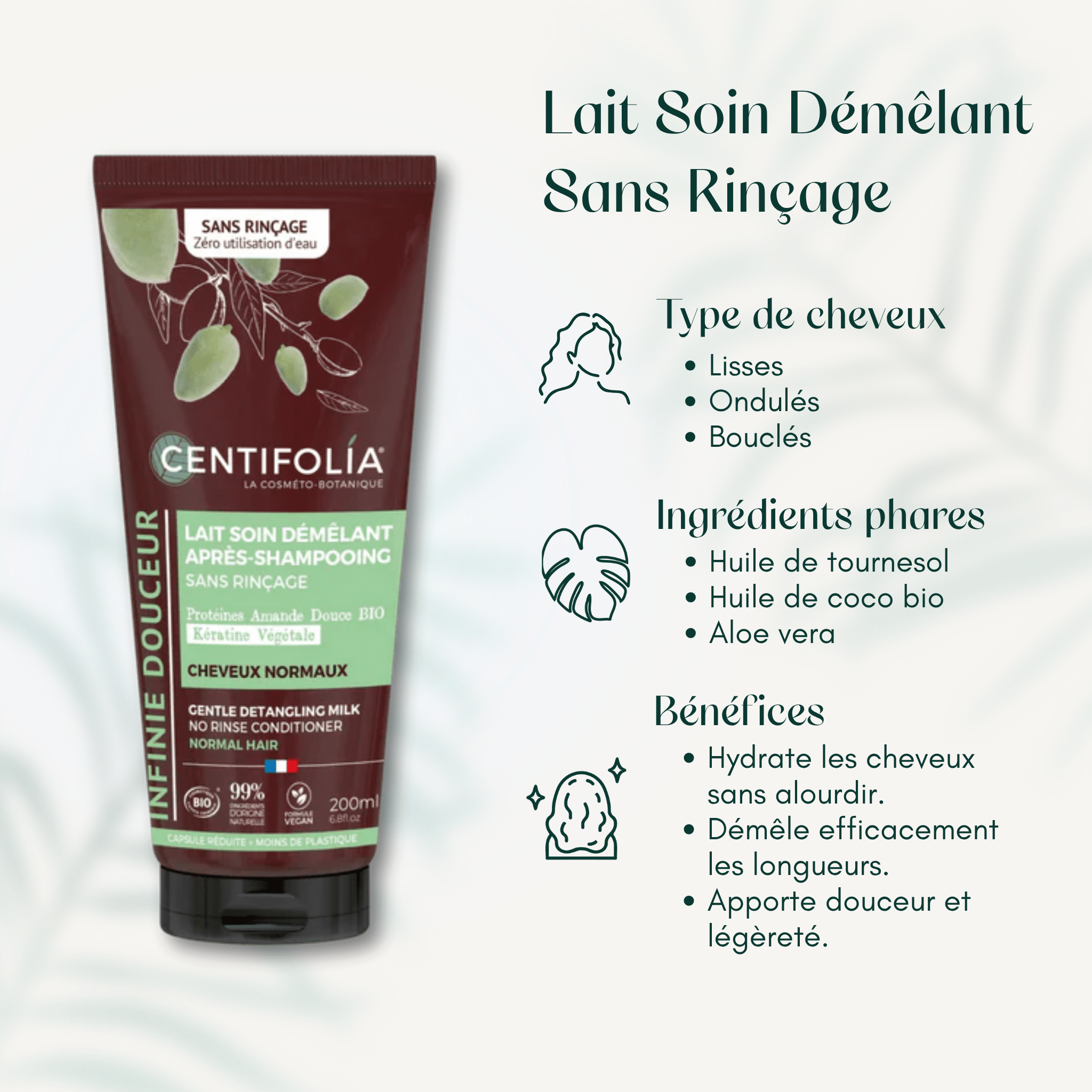 Lait Soin Démêlant Sans Rinçage