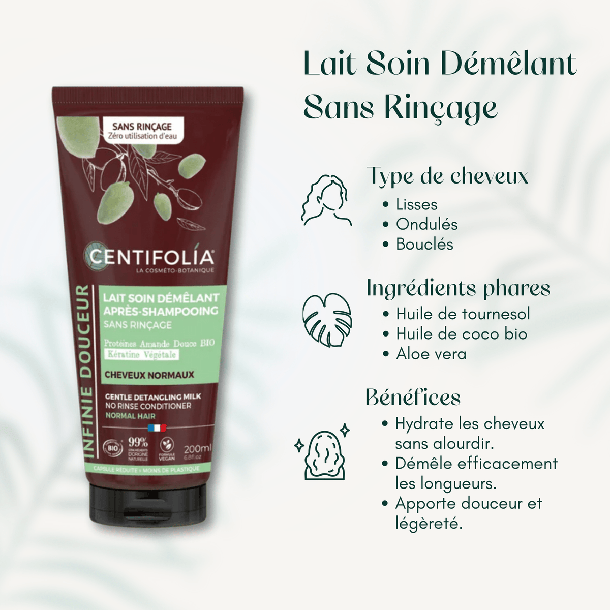 Lait Soin Démêlant Sans Rinçage