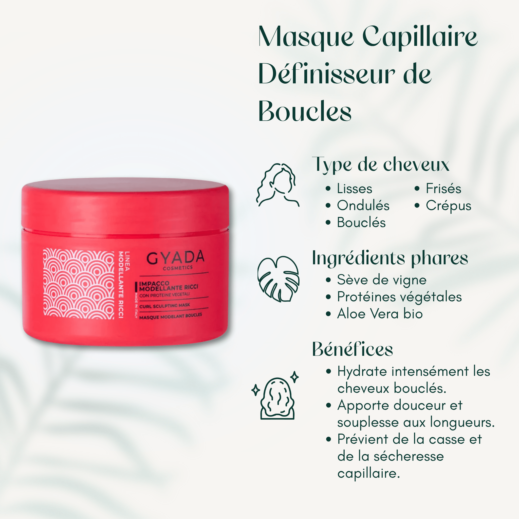 Masque Capillaire Définisseur de Boucles