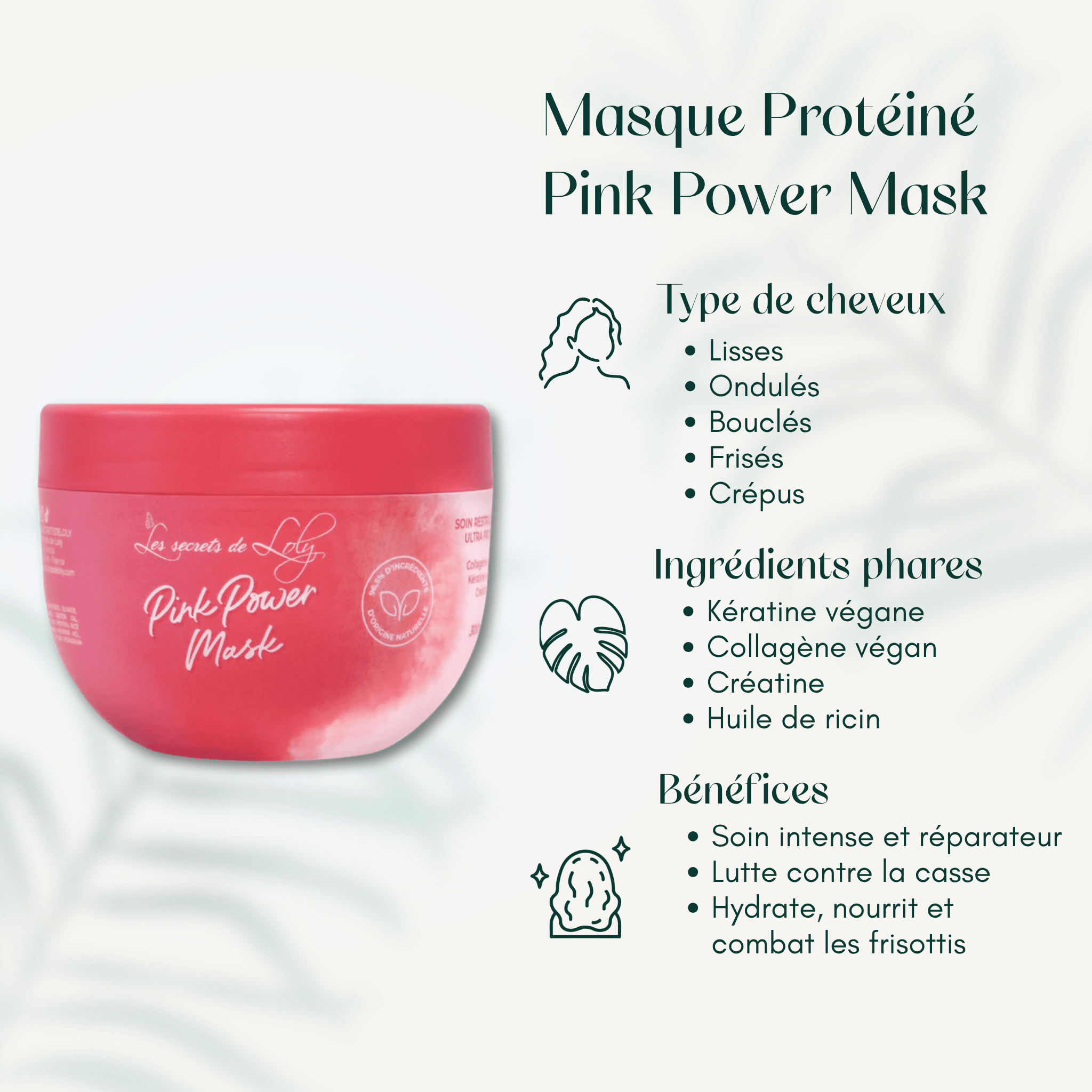 Masque Protéiné Pink Power Mask
