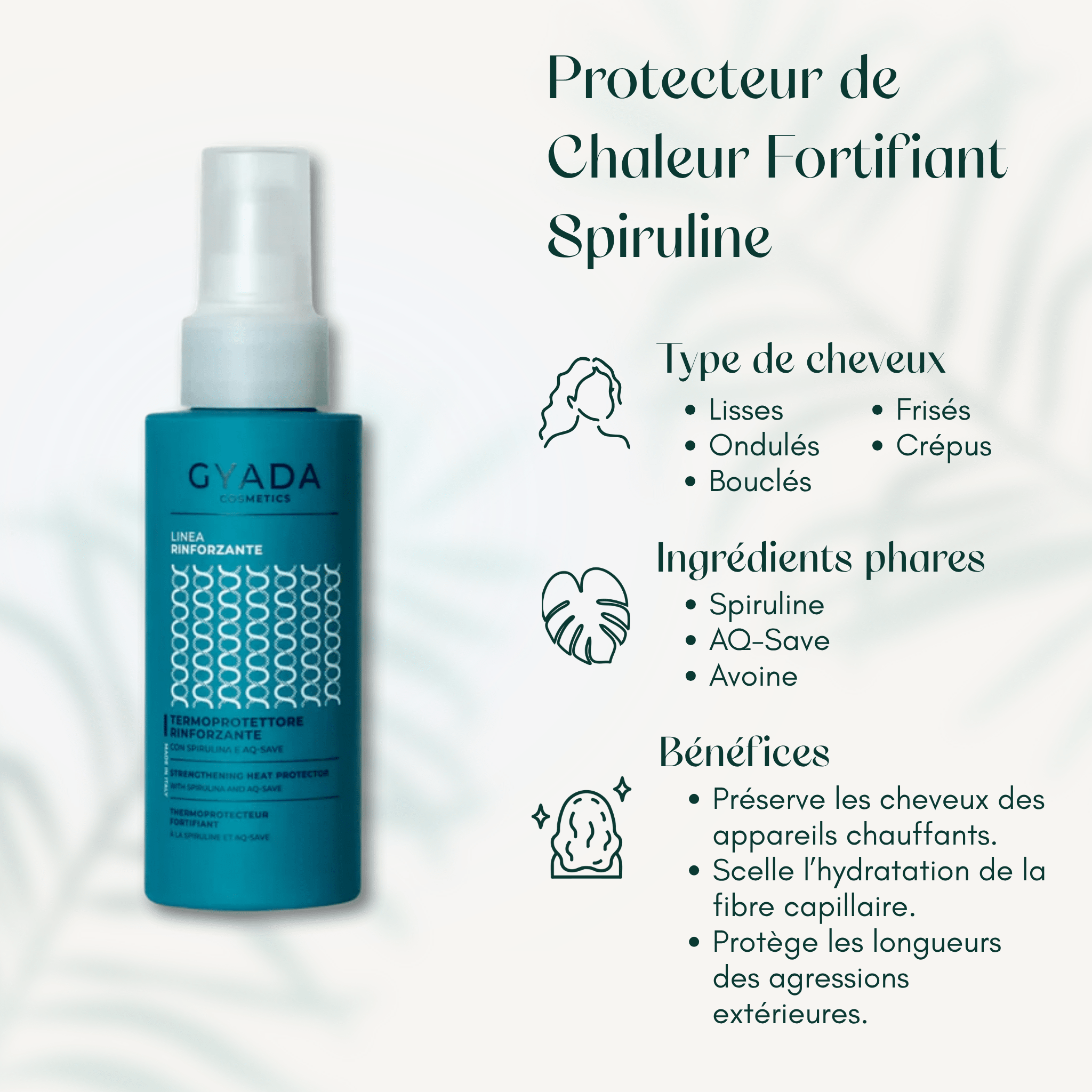 Protecteur de Chaleur Fortifiant Spiruline