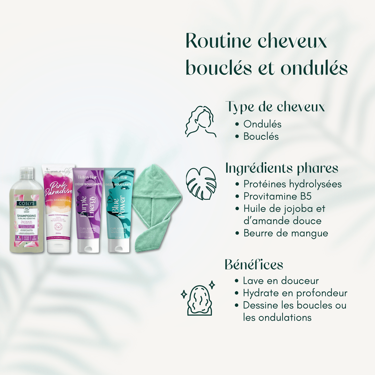Routine cheveux bouclés et ondulés