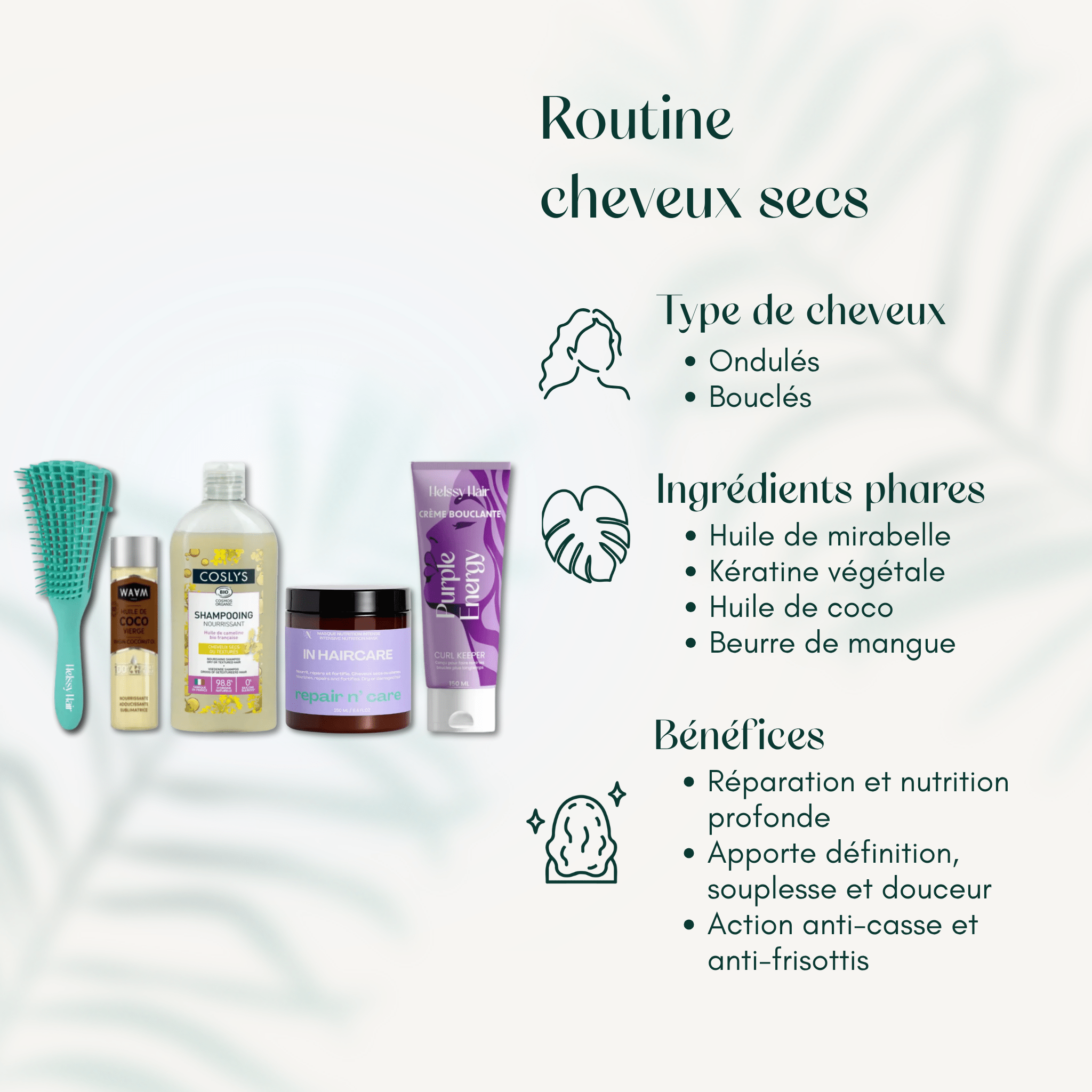 Routine cheveux secs