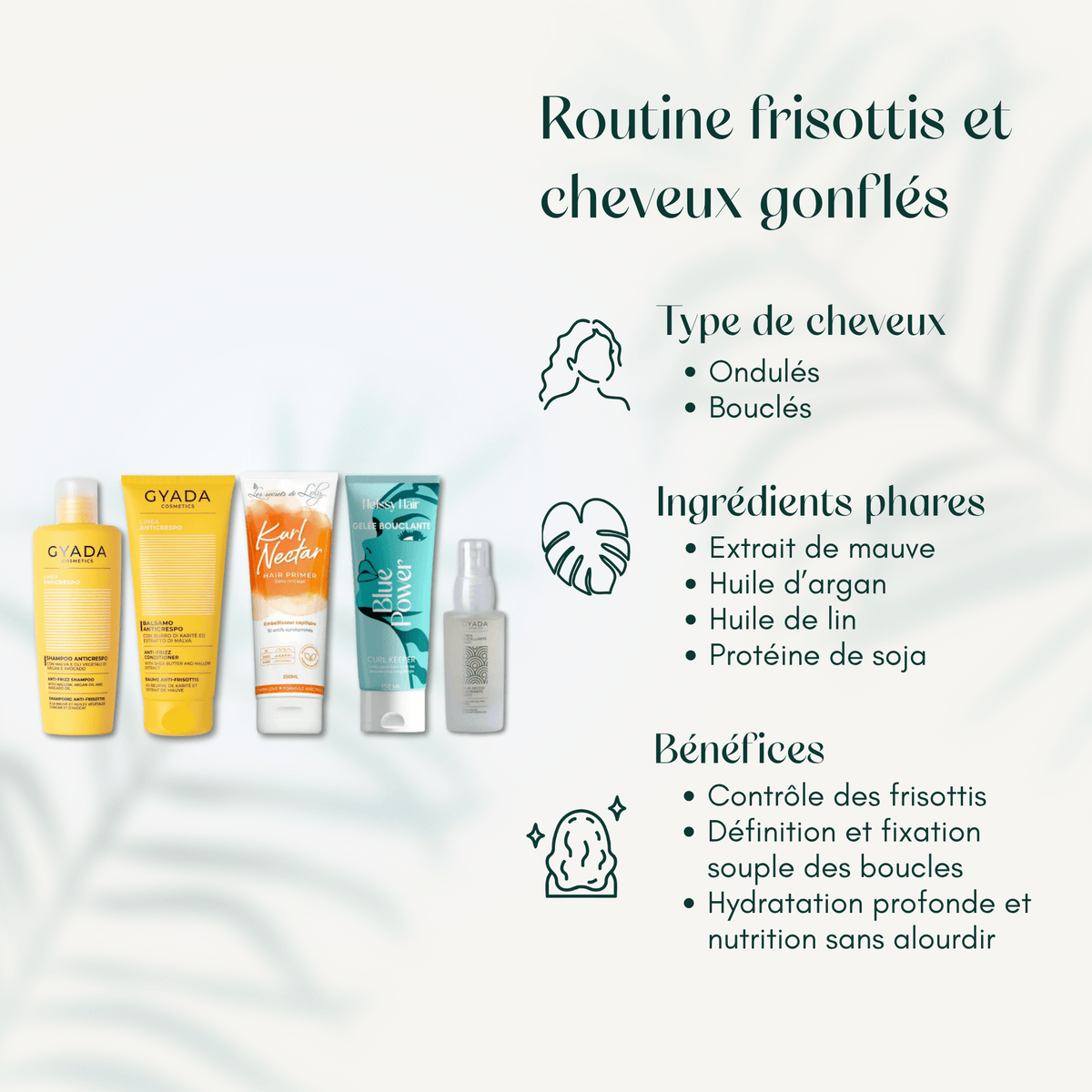 Routine frisottis et cheveux gonflés