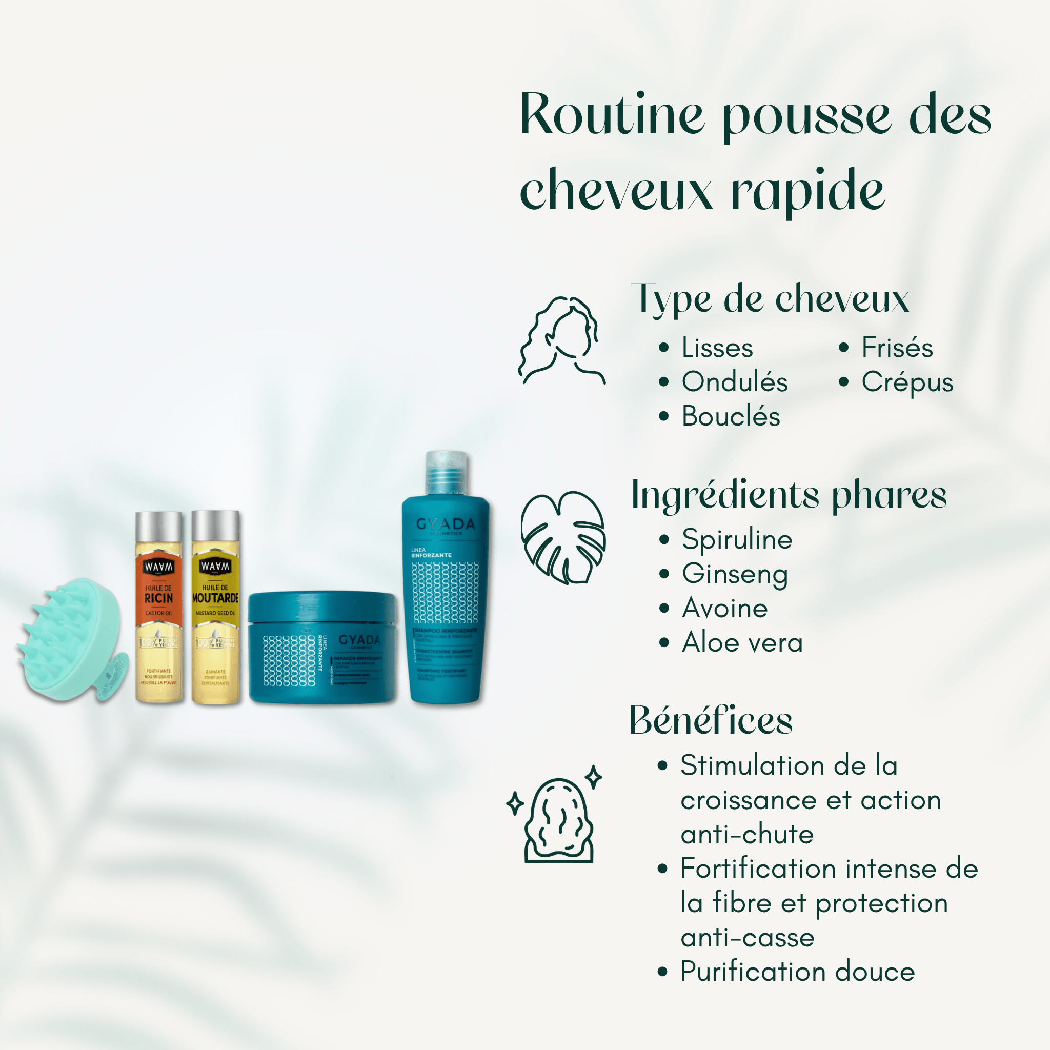 Routine pousse des cheveux rapide