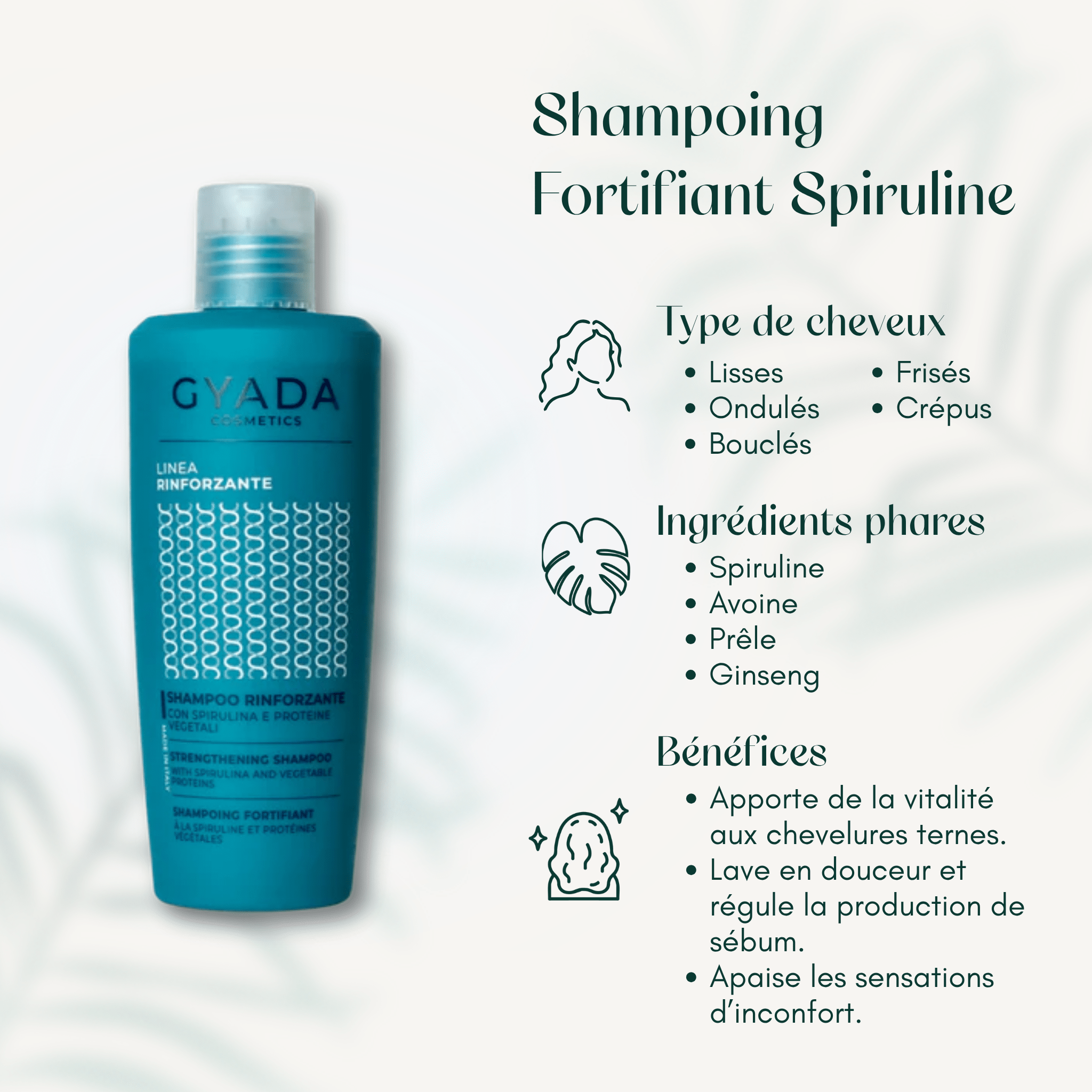 Shampoing Fortifiant Spiruline