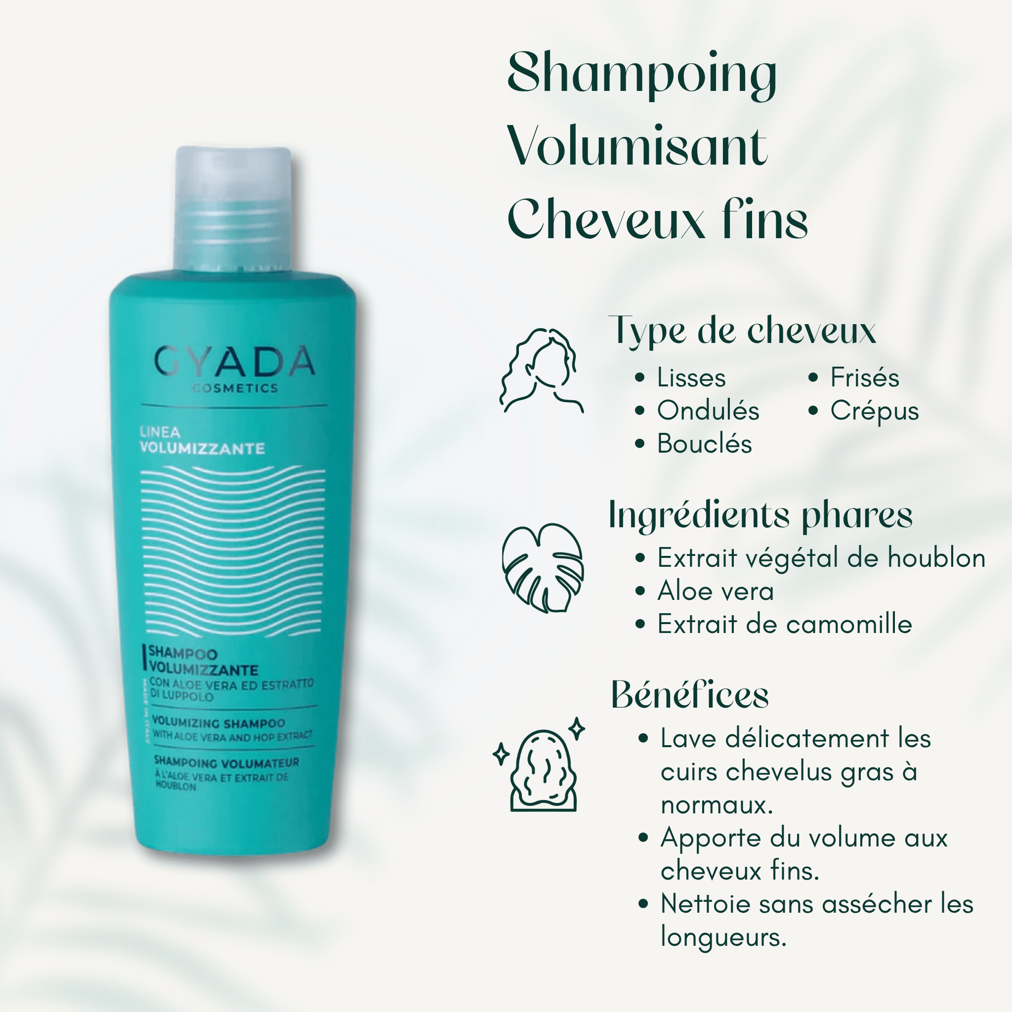 Shampoing Volumisant Cheveux fins