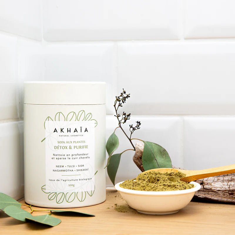 Masque Cheveux aux Poudres Détox & Purifie Akhaia